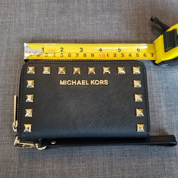 Michael Kors Wristlet Wallet with Gold Studs - Picture 3 of 5